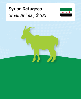 Qurban to Syrian Refugees (Small Animal) - $405